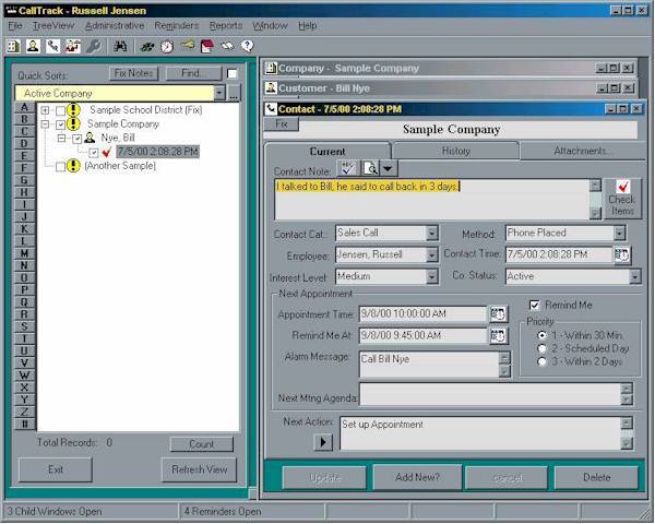 CallTrack 2000 Screenshot